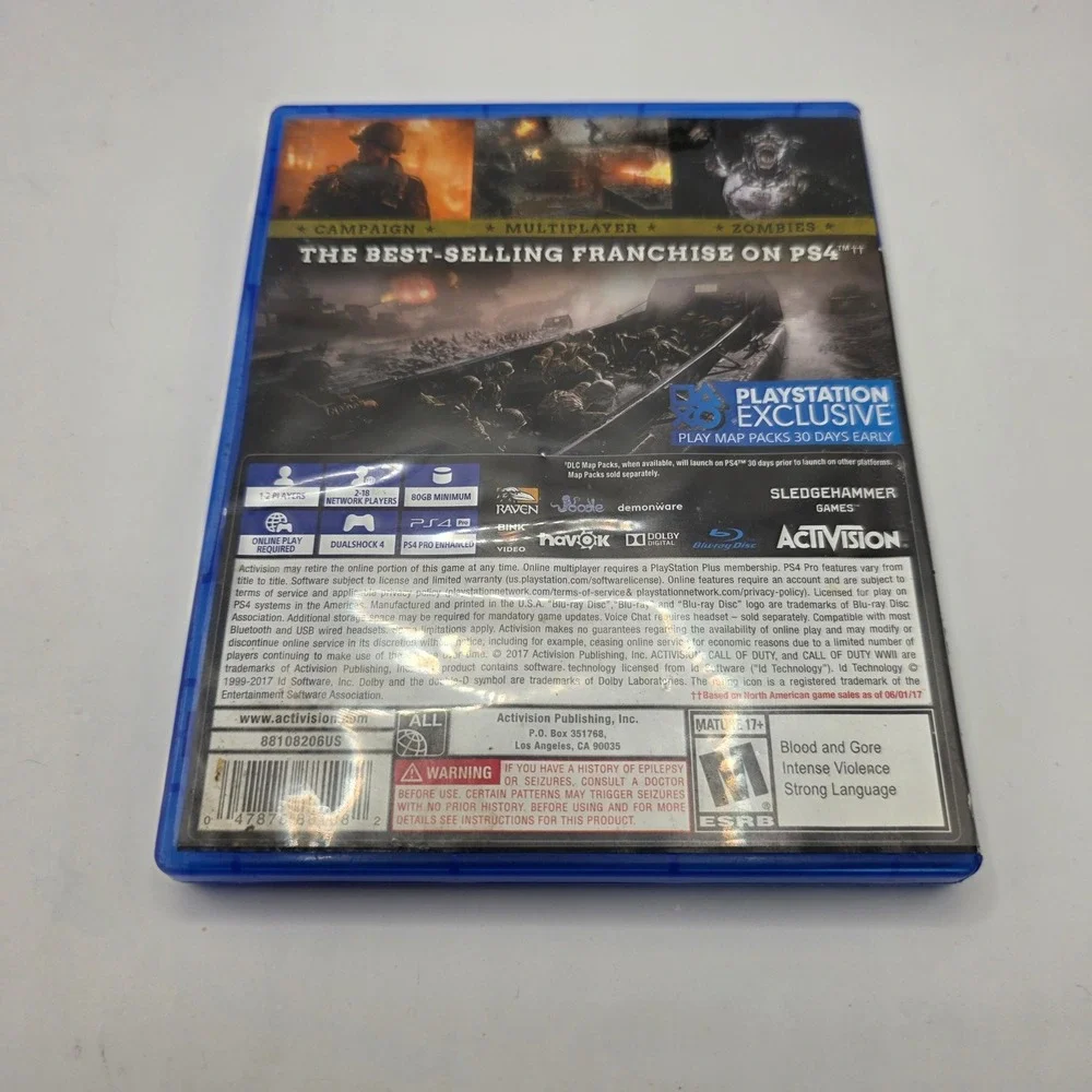 Call of Duty WWII PS4 PlayStation 4 Activision Sledgehammer Games 2017 Physical